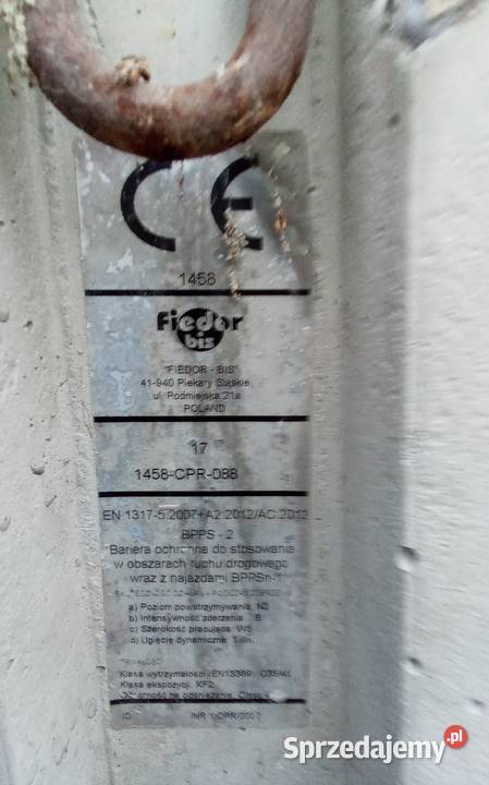 Bariera drogowa mur oporowy Wiaderno