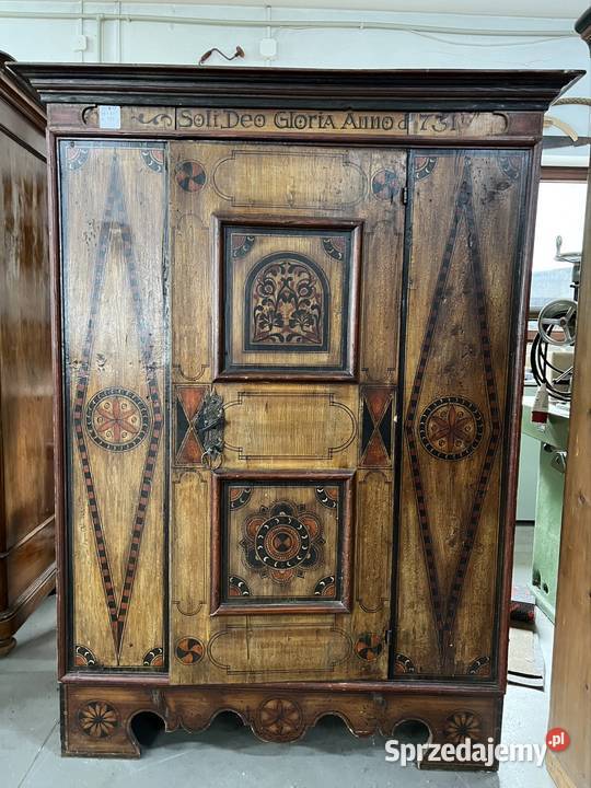 Szafa z inskrypcją XVIII wiek antyk Szwajcaria Bogucin sprzedam