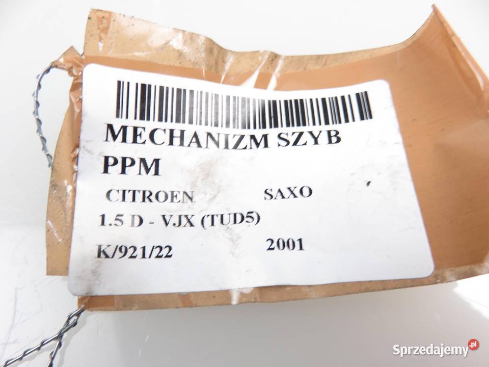 PODNOŚNIK SZYBY PRAWY PRZEDNI CITROEN SAXO