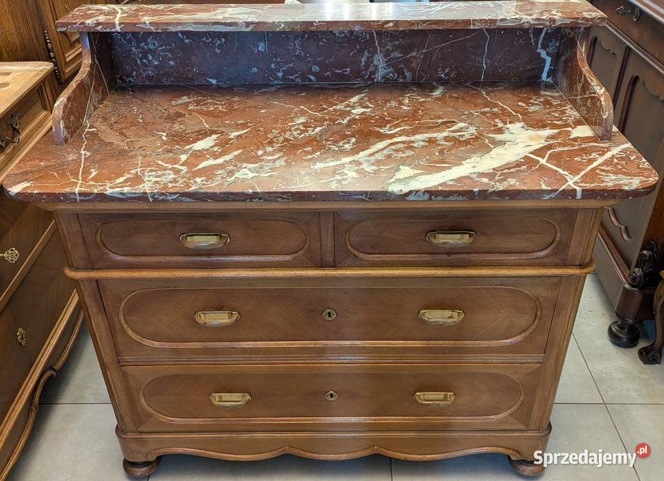Komoda dębowa z marmuremsklep Dąbrowa Górnicza sprzedam