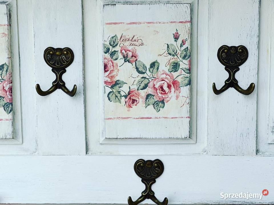 Wieszak prowansalski shabby chic róże Meble Jelcz-Laskowice sprzedam