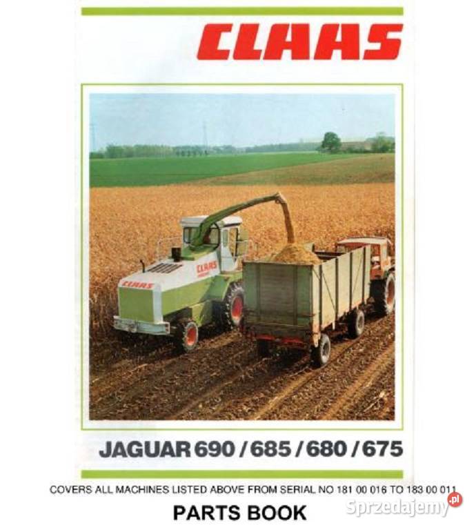 Claas Jaguar 690 685 680 675 katalog części