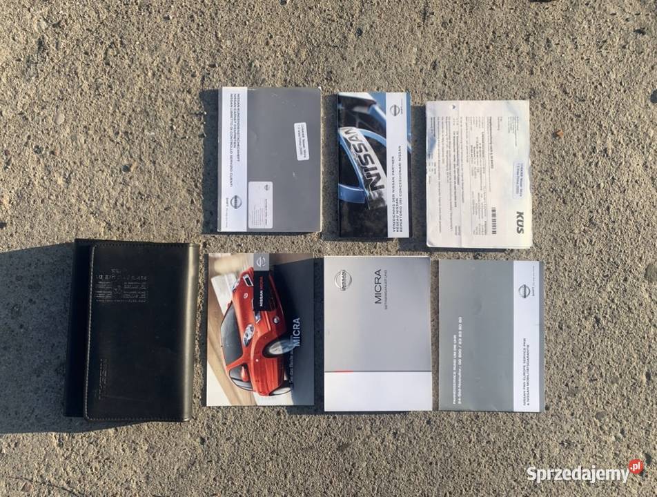 Książka serwisowa etui Nissan micra k12