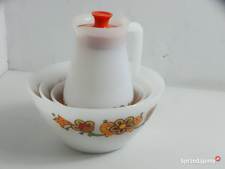Vintage Zestaw Schott Mainz Jenaer Glas Dzbanek Biłgoraj