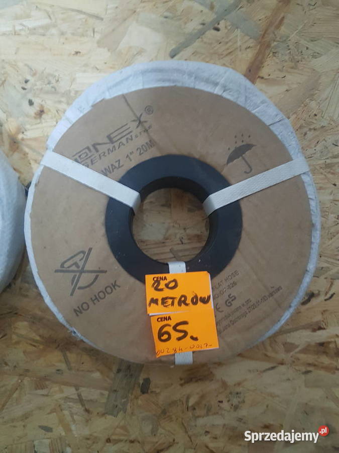 Wąż strażacki 1 cal do wody szamba ok 20M gumowy wielkopolskie Głogowa