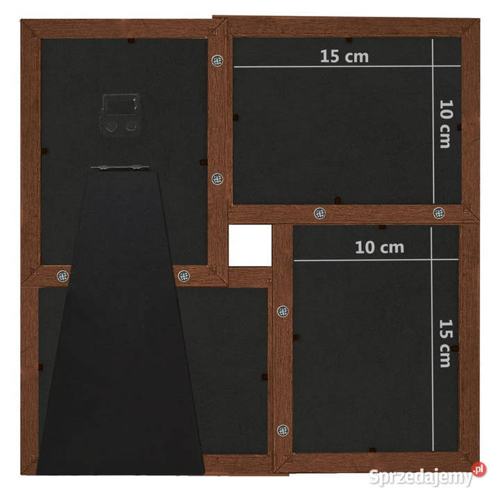 Ramka na 4 zdjęcia 10x15 ciemnobrązowa MDF mazowieckie