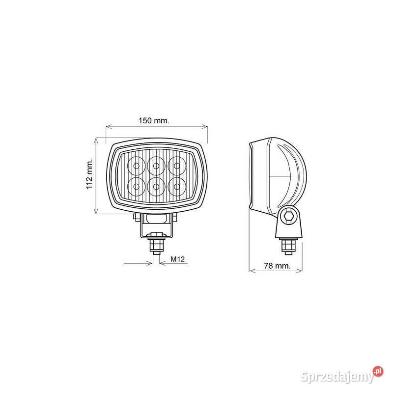 Światło robocze LED 956V 18W 600lm IP66 0F01087 Kamionna