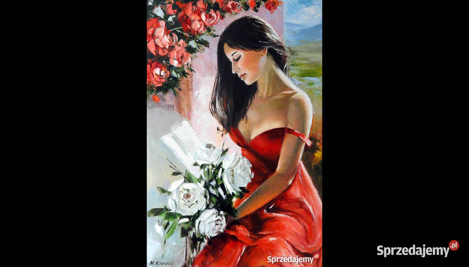 Róża Obraz olejny 40x60 Warszawa