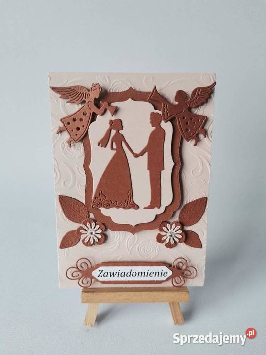 ZAWIADOMIENIA ŚLUB PARA MŁODA ŁĄCZONA C6 BEŻ Poznań