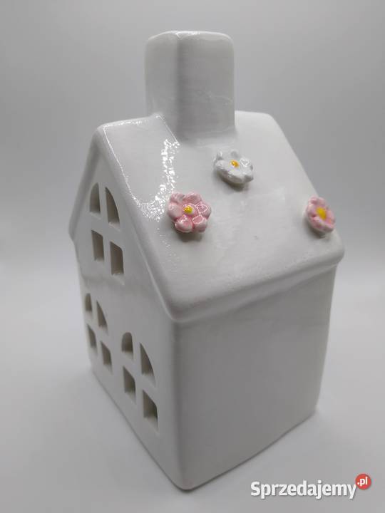 Domek Świecznik na tealight Ceramika Wiosna Gdańsk