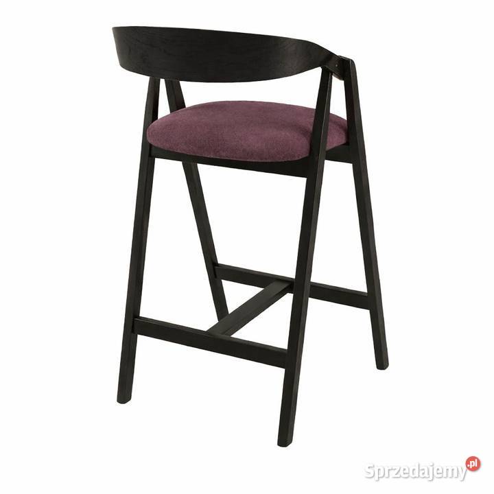Hoker Krzesło Barowe Śliwkowy KB12