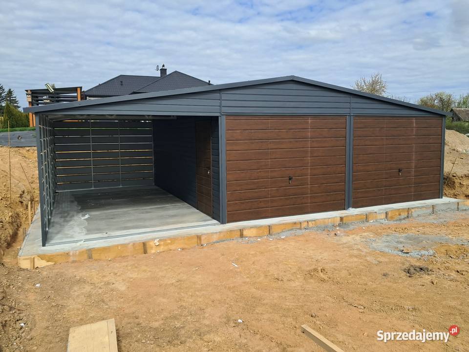 GARAŻ BLASZANY WIATA 6x6 3x6 Radom