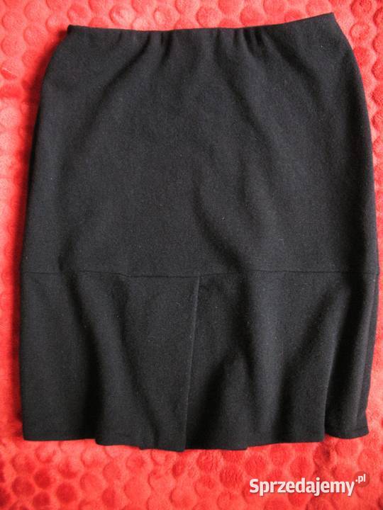 Spódnica Czarna wełna dzianina 42 XL biodra 100 Siedlce