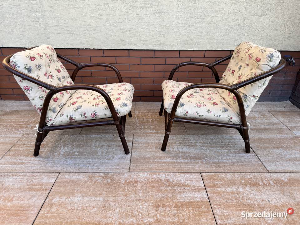 Fotel rattanowy fotelik wiklinowy krzesło na Garwolin