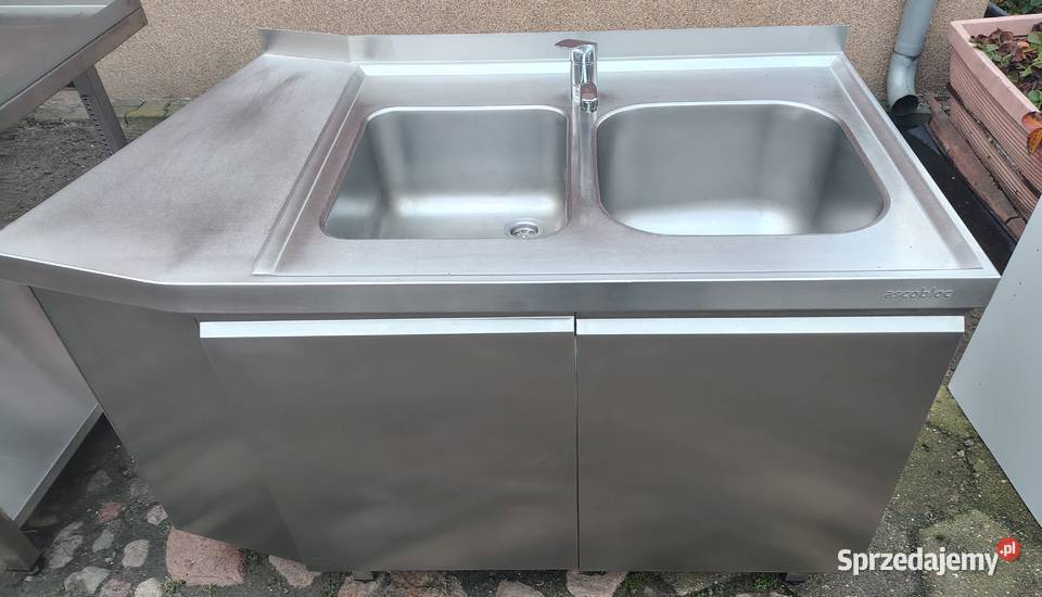 Zlew gastronomiczny 2komorowy 130x70x85 wielkopolskie Słupia Kapitulna