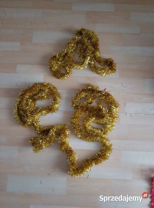 Złote i czerwony łańcuch czerwona gwiazda Boże Narodzenie mazowieckie