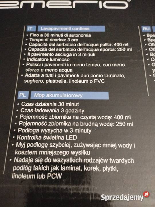 Mop akumulatorowy emerio