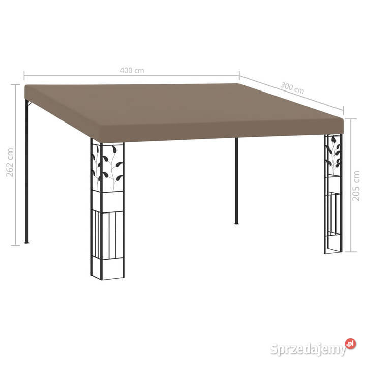 Altana przyścienna 4 x 3 x 25 m taupe WM312266 Pozostałe mazowieckie Warszawa