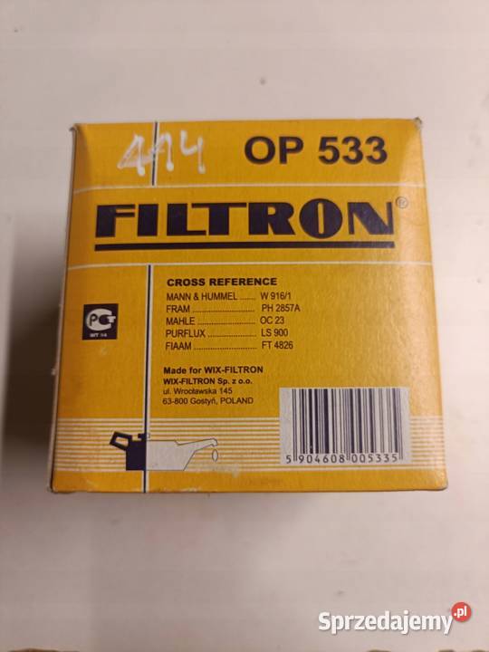 FILTR OLEJU Alfa Romeo Audi Fiat Ford Gaz Lada Rudka