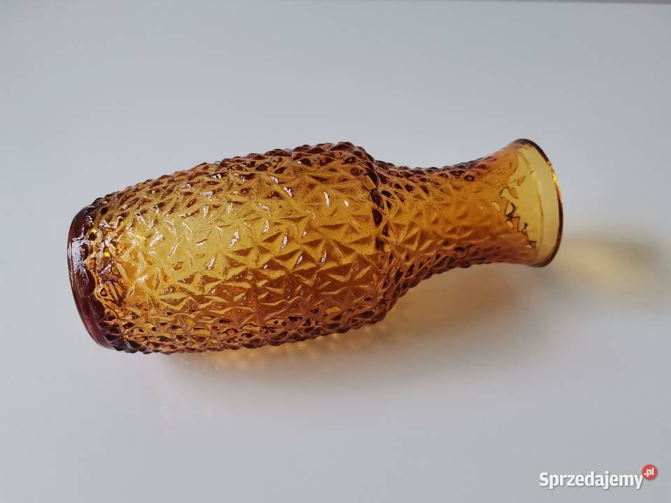 Stary bursztynowy wazon Grys Lodowy huta Porcelana i szkło Katowice sprzedam