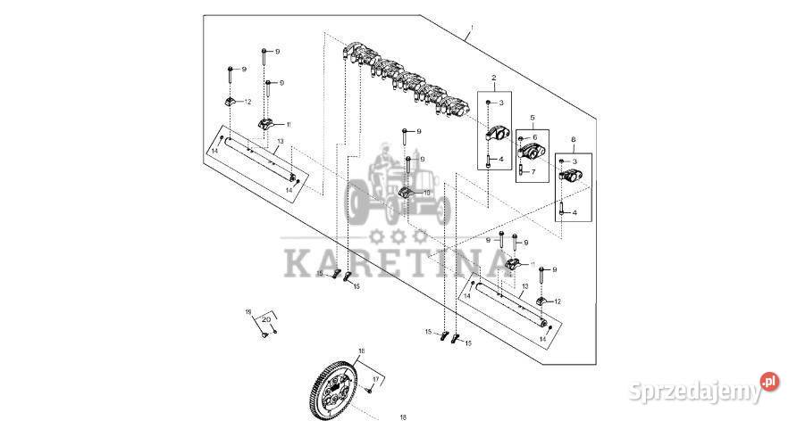 John Deere 9470RX Ramię wahacza RE550229 Silnik wielkopolskie Jastrzębniki