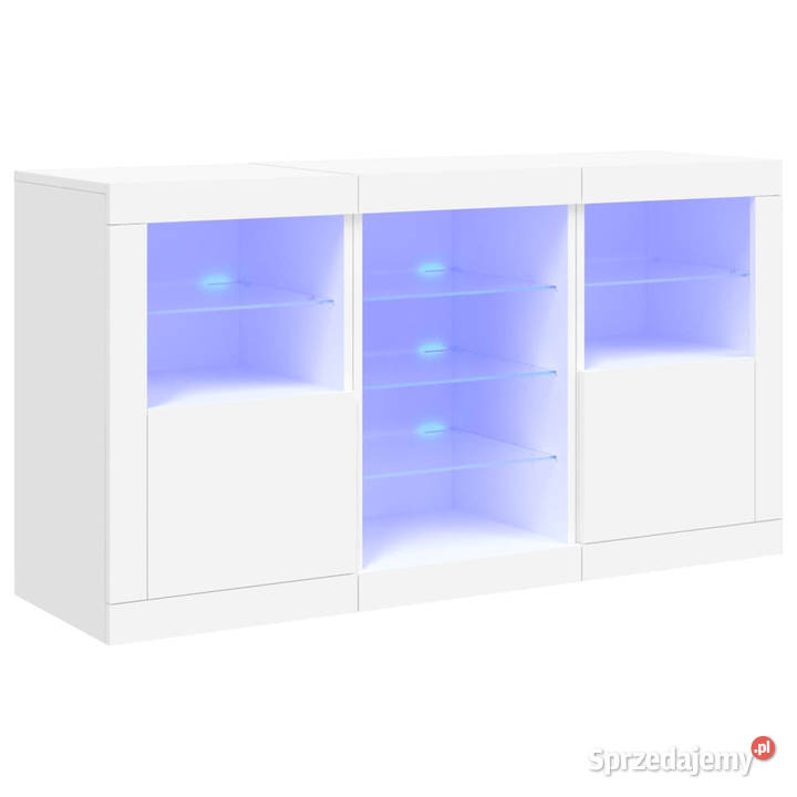 Szafka z oświetleniem LED biała 123x37x67 Warszawa