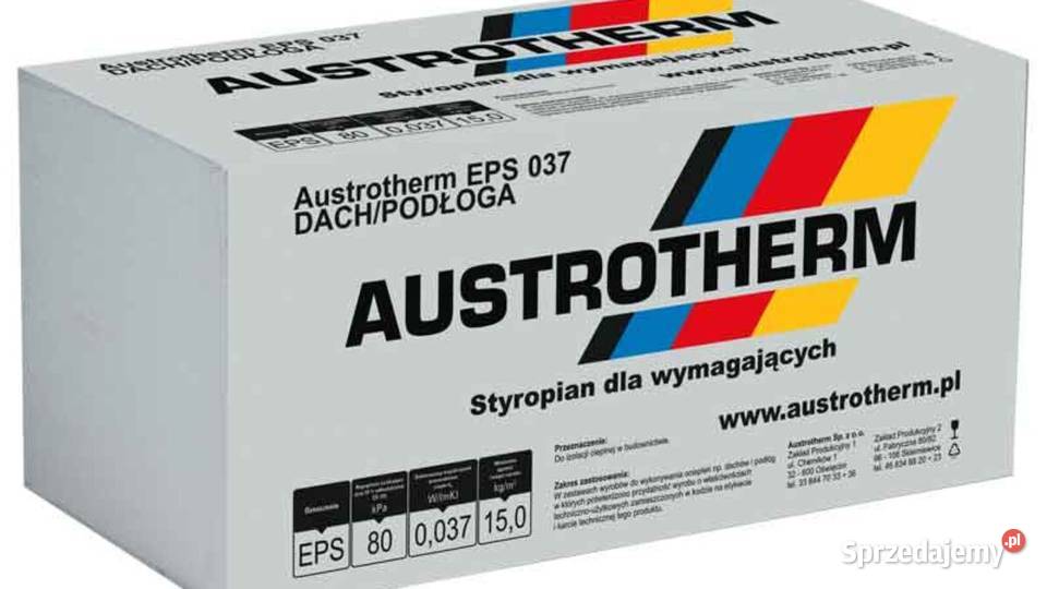 styropian Austrotherm dachpodłoga EPS 80 małopolskie Myślenice sprzedam