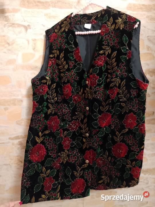 505XL Aksamitna bogato zdobiona kamizelka z Kraków