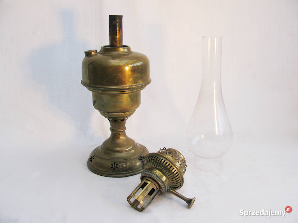 Lampka Lampa naftowa mosiądz Szczecinek