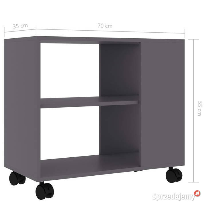 Stolik boczny szary 70x35x55 materiał Warszawa