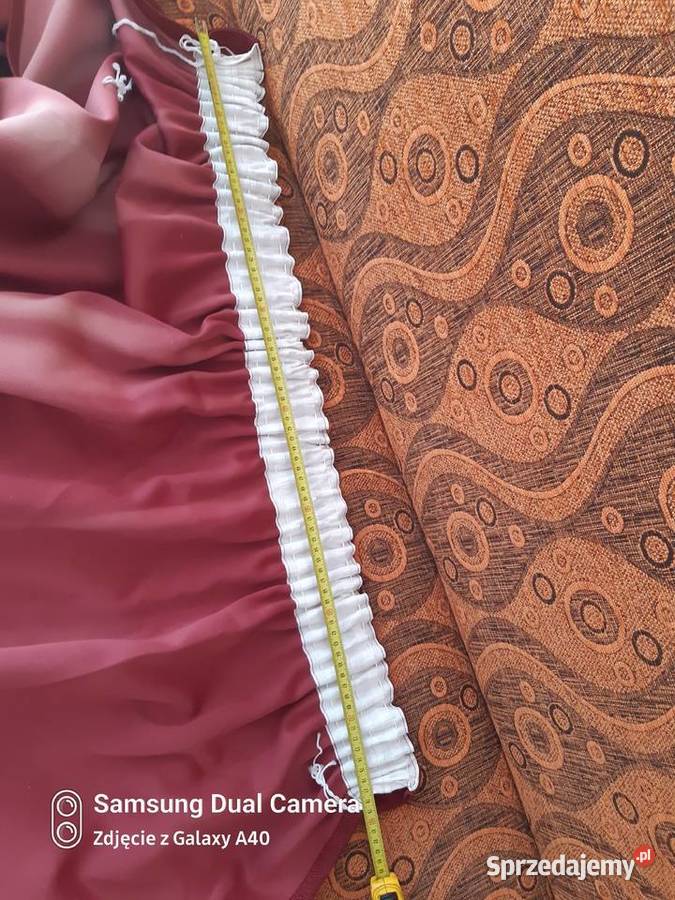 Zasłony brzegowe bordo dwie sztuki Ostrołęka