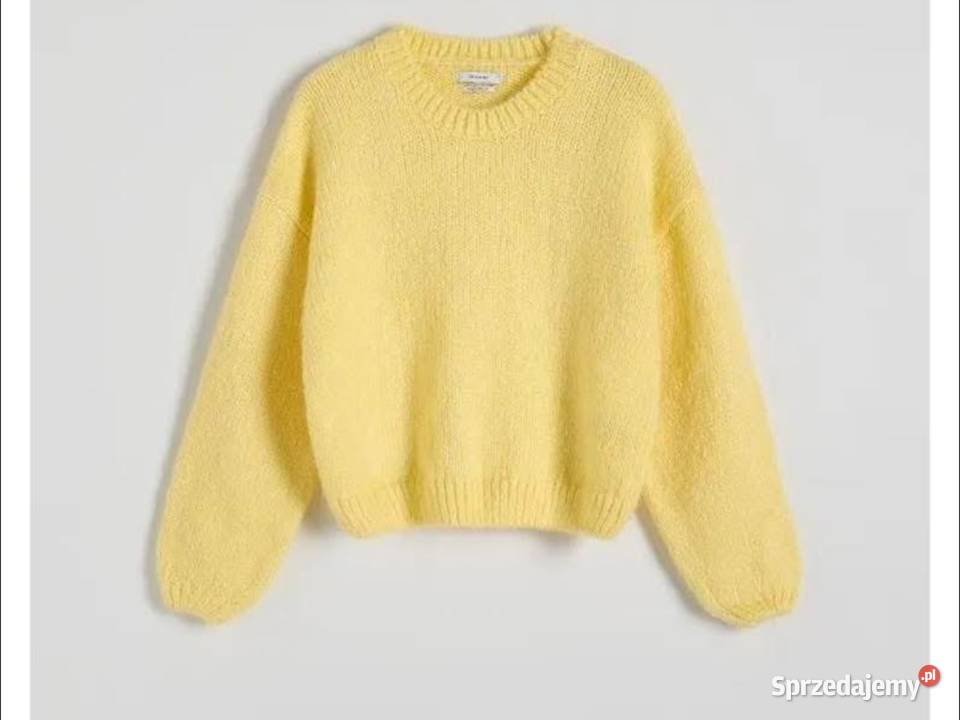 Sweter Żółty Moherowy Rich Royal S Wełna Moher lubuskie Nowa Sól