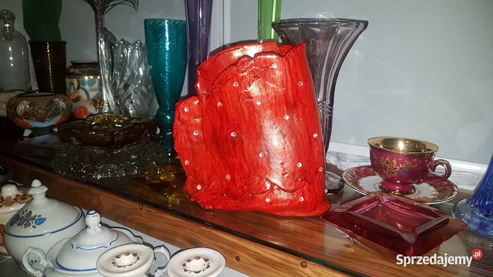 Sygnowana Ceramika Artystyczna wazon podlaskie Sejny