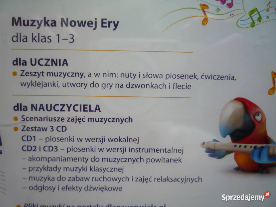 Muzyka Klasa 3 Podręcznik 3 Płyty CD Nowa Era tradycyjny podręcznik Szczecin