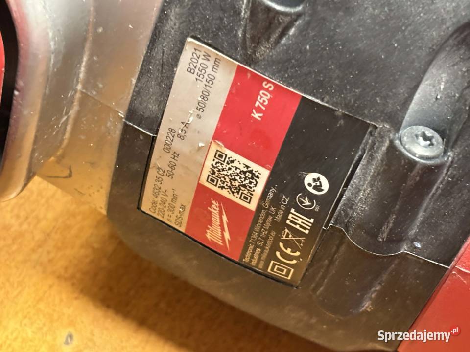Młot udarowoobrotowy Milwaukee K 750 S SDS warmińsko-mazurskie sprzedam