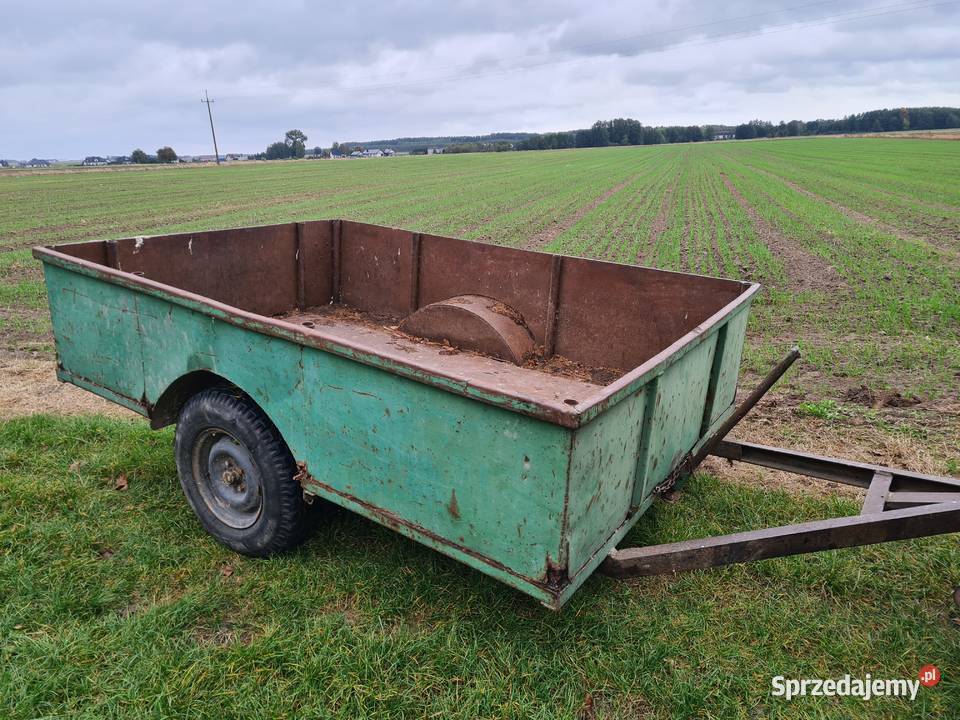Przyczepka rolnicza dwukółka przyczepa nieuszkodzony Maszyny rolnicze Wyszków