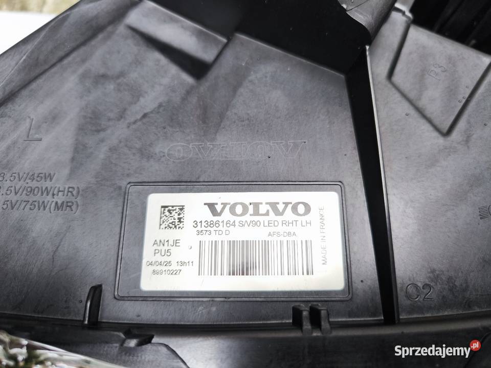 Volvo S90 reflektory Full LED Active High Beam osobowe mazowieckie Żyrardów