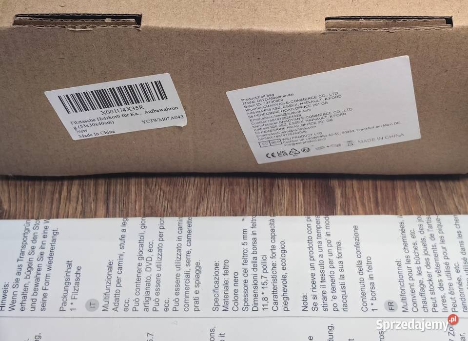 Koszyk na drewno 57 l nowy zwrocie DPD Inczew sprzedam