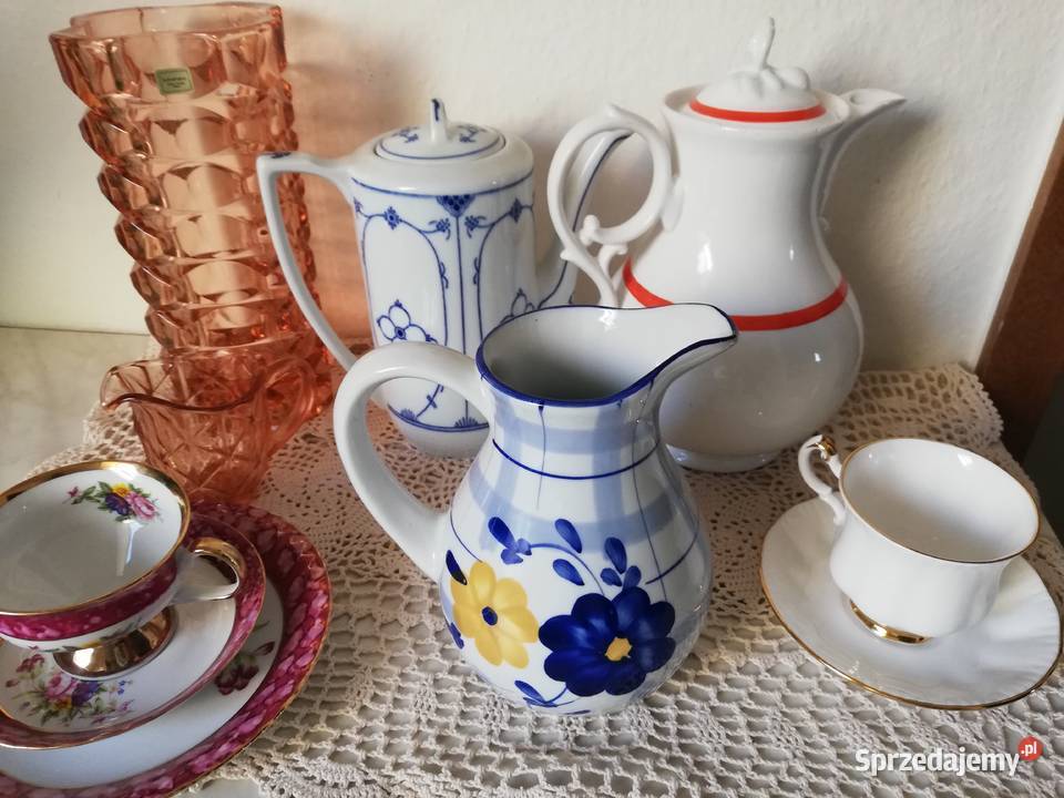 Dzbanek porcelana kahla wzór słomkowy