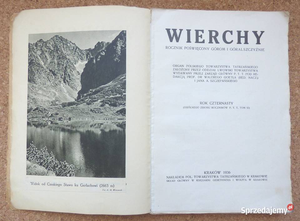 G Wierchy 1936 rocznik 14 Warszawa