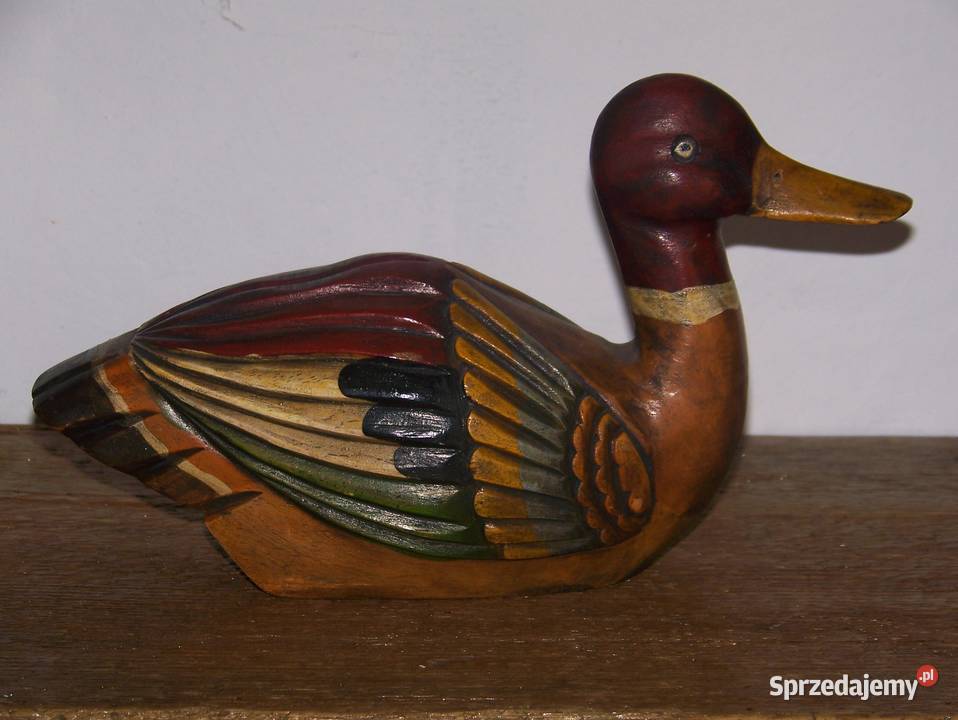 kaczka drewniana rzeźbiona sprzedam