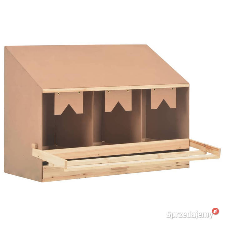 Gniazdo kur 3 przegrody 93x40x65 lite drewno