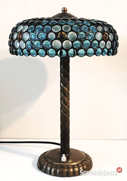 Piękna lampa witrażowa ze szklanych kaboszonów sprzedam