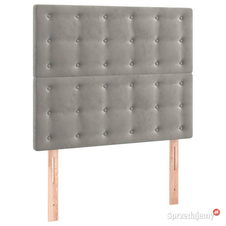 Zagłówek do łóżka z LED jasnoszary 80x5x118128