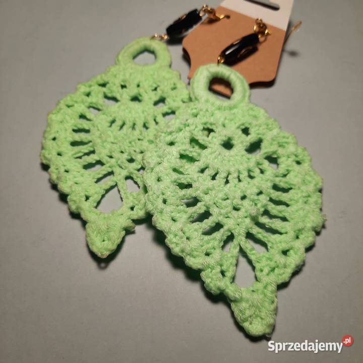 Kolczyki zrobione na szydełku zachodniopomorskie Koszalin