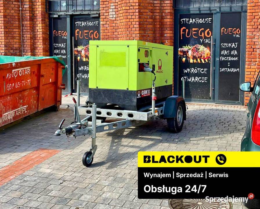 Agregaty Prądotwórcze Wynajem 247 3kW 500kW pomorskie Gdańsk współpraca