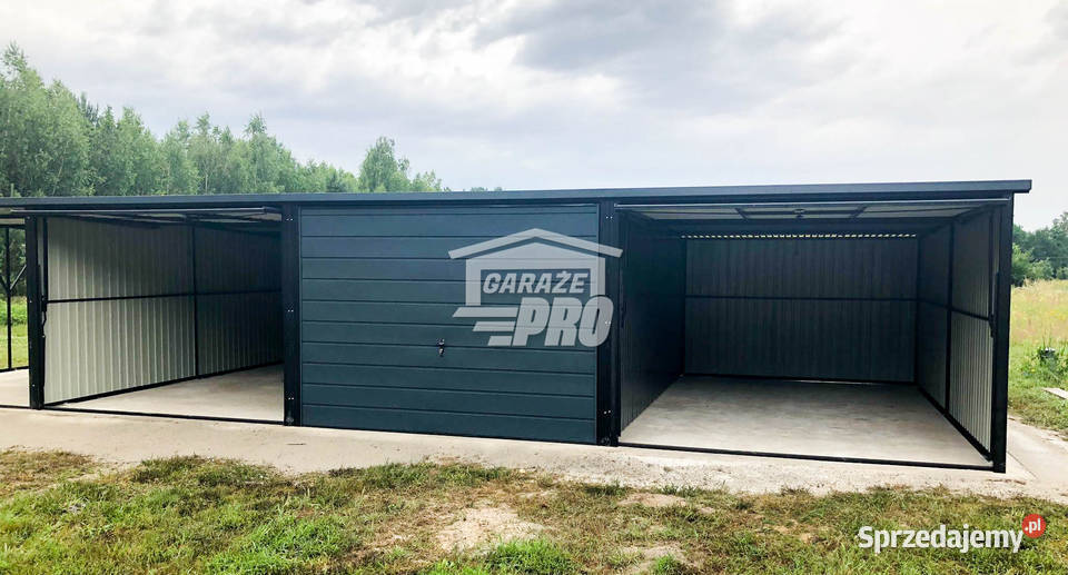 Garaż blaszany 9x5 wiata 3x5 Brama uchylna GP163 Łódź