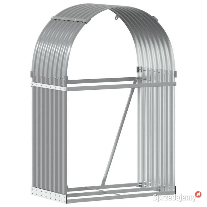 Stojak na drewno jasnoszary 80x45x120 stal mazowieckie