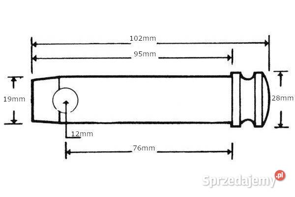 Sworzeń 19x74 mm kat1 Kramp Z319074KR Kamionna