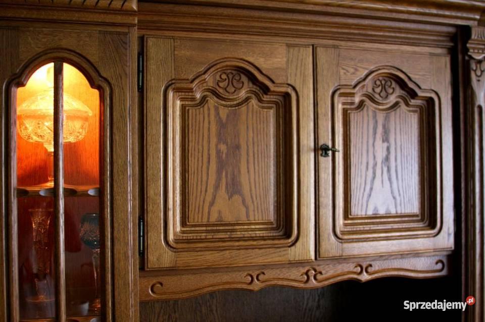 Meblościanka dębowaSegment dębowy 222cm Piła